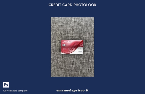 modello frontale photolook per carta classica visto Montenegro Addiko Bank stile